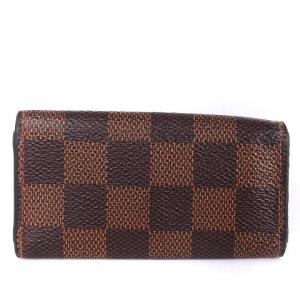 LOUIS VUITTON ダミエ エベヌ ミュルティクレ4 キーケース 4連 コンパクト N62631 茶 ブラウン 小物 SM1