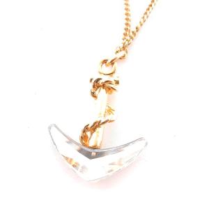 SWAROVSKI ネックレス ペンダント イカリモチーフ ライトストーン ゴールドカラー アクセサリー GY14