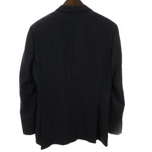 HUGO BOSS テーラードジャケット 長袖 ウール 2B 裏地 グレー 紺 ネイビー 46 M位 SM1