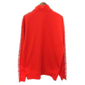 Calvin Klein トラックジャケット ジャージ ジップアップ サイドライン ロゴ プリント オーバーサイズ レッド 赤 S SM1