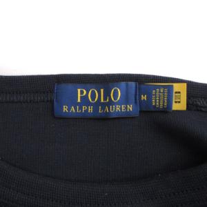 POLO RALPH LAUREN 美品 トレーナー スウェット ビックポニー リブ 長袖 コットン混 紺 ネイビー M SM1