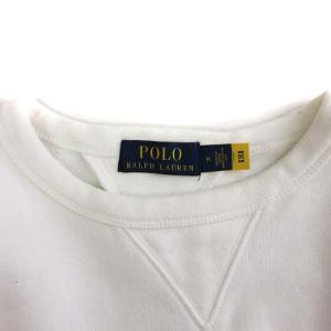 POLO RALPH LAUREN トレーナー スウェット 長袖 ワンポイント 裏起毛 無地 白 ホワイト M SM1