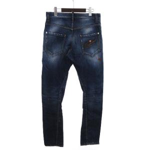 DSQUARED2 KENNY TWIST デニムパンツ ジーンズ ストレッチ クラッシュペイント加工 コットン ボタンフライ S74LA0333