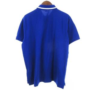 POLO RALPH LAUREN CUSTOM SLIM FIT ポロシャツ ポロベア 半袖 刺繍 コットン 青 ブルー L SM1