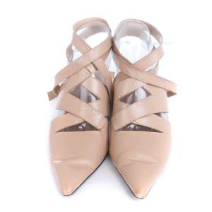 Ameri VINTAGE サンダル ミュール 巻き ストラップ レースアップ ベージュ S 靴 SM1