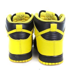 NIKE 317982-043 US7 DUNK HIGH スニーカー シューズ ブラック イエロー