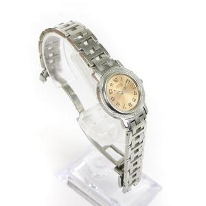 HERMES クリッパー アナログ クオーツ CL4.210 文字盤 ピンク系 ウォッチ