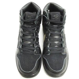 NIKE SB FAUST DUNK HIGH BLACK AND METALLIC GOLD 26cm