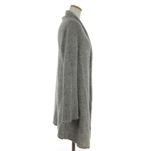 Leilian ガウン ロングカーディガン ガウン 長袖 スパンコール ウール 5495267-A グレー 9 M位