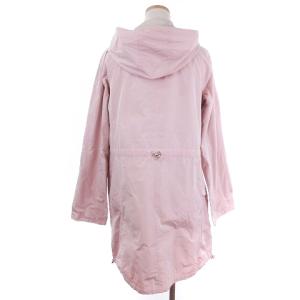 Leilian リバーシブル コート フード ナイロン ピンク ベージュ 9 M位
