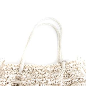 ANTEPRIMA 美品 ワイヤーバッグ ハンド リボン 花柄 編み込み ホワイト 白系 鞄
