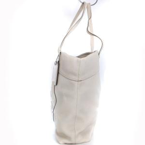 COACH ショルダーバッグ トート 14967 ロゴ チャーム レザー 白 アイボリー 鞄