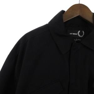 RAF SIMONS フレッドペリー コラボ オーバーサイズ ミリタリージャケット SJ6523 ブラック