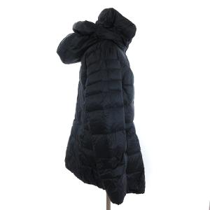 Leilian 美品 ダウンコート ジャケット フード ポケッタブル ナイロン 紺 ネイビー 11 L位