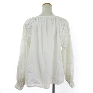 Spick&Span 美品 23SS コットンポプリンエンブロイダリーブラウス コットン 23-051-200-5020-1-0 白 ホワイト F