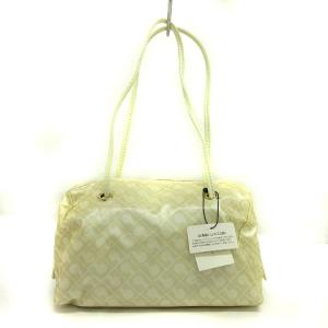 GHERARDINI タグ付き ソフティ ハンドバッグ ショルダー モノグラム ラメ 総柄 ベージュ系 鞄