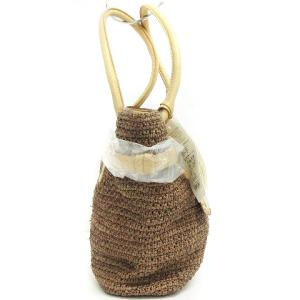 HELEN KAMINSKI かごバッグ トート ストロー 鞄 ブラウン 茶