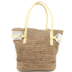 HELEN KAMINSKI かごバッグ トート ストロー 鞄 ブラウン 茶