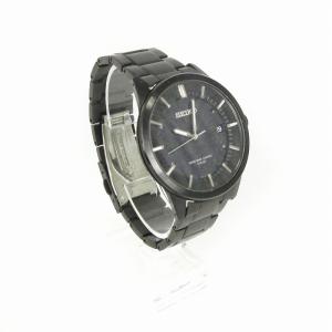 SEIKO スピリット 腕時計 アナログ ソーラー 電波 7B42-.0AT0 文字盤 ブラック 黒 ウォッチ SM1 ジャンク