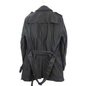 BURBERRY BLACK LABEL トレンチコート ダウンライナー付き セミロング ウエストベルト 裏地チェック ダークグレー M SM1
