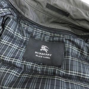 BURBERRY BLACK LABEL トレンチコート ダウンライナー付き セミロング ウエストベルト 裏地チェック ダークグレー M SM1
