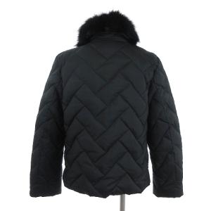 23区 ダウンジャケット リアルファー付き ジップアップ 黒 ブラック 40 GY31