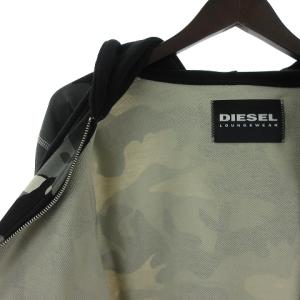 DIESEL パーカー ジャケット フルジップ 長袖 コットン カモフラ 迷彩 グレー 灰色 S