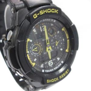 CASIO G-SHOCK スカイコックピット 腕時計 アナデジ タフソーラー 電波 GW-3500B-1AJF 文字盤 ブラック イエロー 黒 黄色