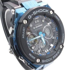 CASIO G-SHOCK G-STEEL 腕時計 アナデジ 電波 タフソーラー GST-W300G-1A2JF 文字盤ブラック