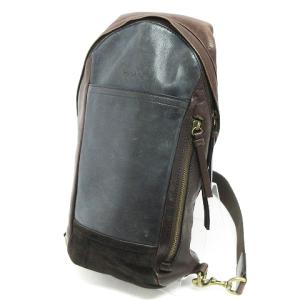 ボディバッグ ショルダー レザー スウェード 70796 ブラウン 茶 SM1