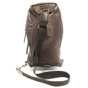 COACH ボディバッグ ショルダー レザー スウェード 70796 ブラウン 茶 SM1