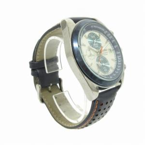 SEIKO 腕時計 アナログ クオーツ クロノグラフ レザー 6431-6030 青 ブルー 文字盤ホワイト ウォッチ SM1