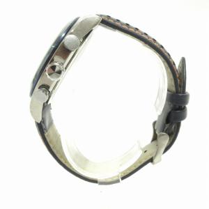 SEIKO 腕時計 アナログ クオーツ クロノグラフ レザー 6431-6030 青 ブルー 文字盤ホワイト ウォッチ SM1