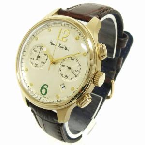PAUL SMITH 腕時計 アナログ クォーツ クロノグラフ デイト 6521-S087341 白文字盤 ゴールドカラー SM1