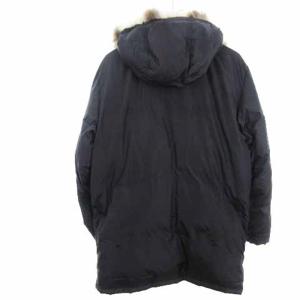 BURBERRY BLACK LABEL ダウンコート シルバーフォックスファー フード 裏地ノバチェック ブラック 黒 M GY18