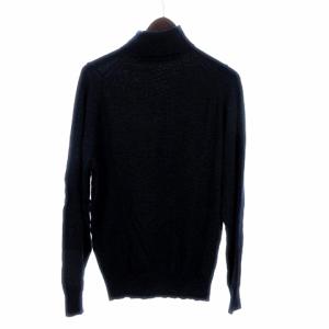 JOHN SMEDLEY ヴィンテージ セーター ニット 長袖 タートルネック ウール 無地 紺 ネイビー SML