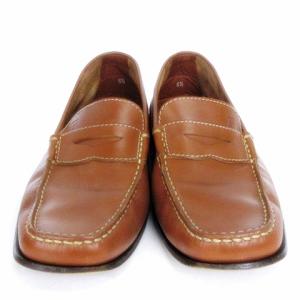 TOD'S コイン ローファー ペニー スリッポン レザー 茶 ブラウン 6.5 靴 SM1