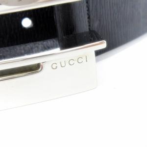GUCCI ベルト ハトメ レザー 036 1669 1640 85 34 黒 ブラック 小物 SM1