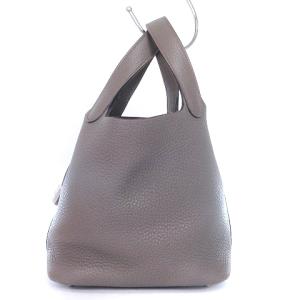 HERMES ピコタン ロック 18 トリヨンクレマンス ハンドバッグ カデナ グリアスファルト
