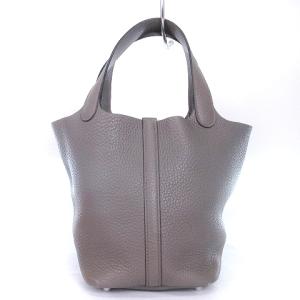 HERMES ピコタン ロック 18 トリヨンクレマンス ハンドバッグ カデナ グリアスファルト