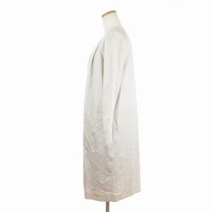 Leilian ワンピース ひざ丈 長袖 プリーツ 丸首 アイボリー系 11 L位