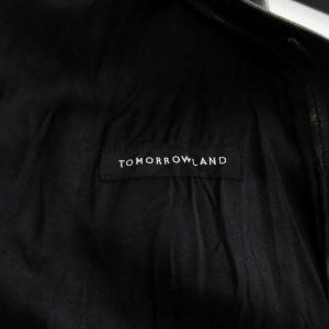 TOMORROWLAND シャツ ジャケット 長袖 シープスキン レザー 羊革 ブラック 黒 M SM1