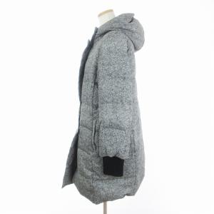 23区 LIMONTA ツイードダウンコート ミドル丈 フード 長袖 CMWOLW0551 グレー 灰色 38 M位 SM1