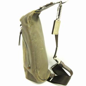COACH トンプソン ボディバッグ  スリング ショルダー 鞄 レザー 70360 ブラウン 茶 SM1