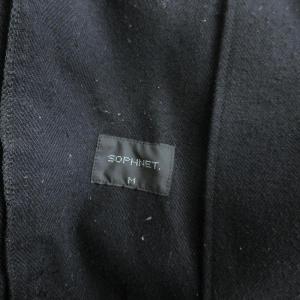 SOPHNET. 22AW NO COLLAR JACKET ノーカラージャケット 裏地なし コットン ウール混 無地 SOPH-222020