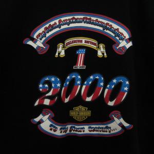 HARLEY DAVIDSON 00年代 Tシャツ カットソー プリント 半袖 コットン 黒 ブラック M SM1