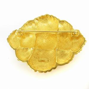 FENDI ヴィンテージ ブローチ ピン ロゴ FF柄 ゴールドカラー 総重量 52.5g アクセサリー SM1