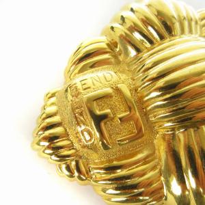 FENDI ヴィンテージ ブローチ ピン ロゴ FF柄 ゴールドカラー 総重量 52.5g アクセサリー SM1