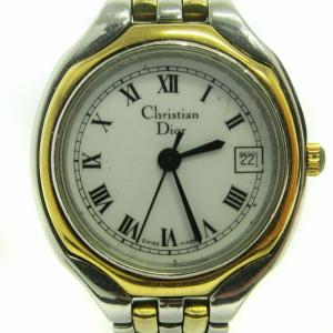 腕時計 アナログ ラウンドフェイス コンビカラー デイト クオーツ 3001 文字盤 白 ホワイト ウォッチ