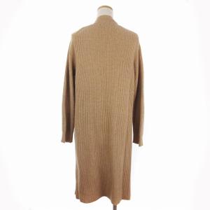 POLO RALPH LAUREN ロングカーディガン ガウン ニット ウール カシミヤ混 リブ編み ベージュ XS 155
